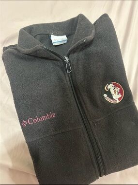 Columbia Black Fleece Jacket with Pink Florida State Accent